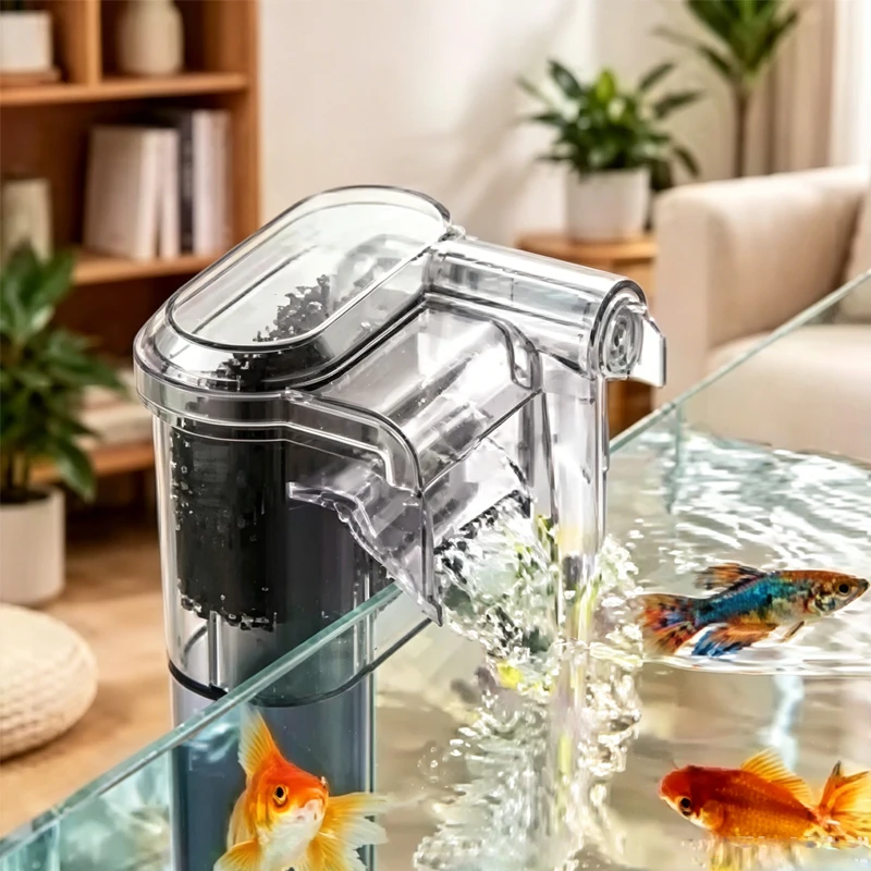 Neuer Aquarium-Hängefilter Mini-Filter für Fischbecken USB-Anschluss 2,5W Durchfluss 250H/L Geeignet für Aquarien unter 30cm – Detail 6