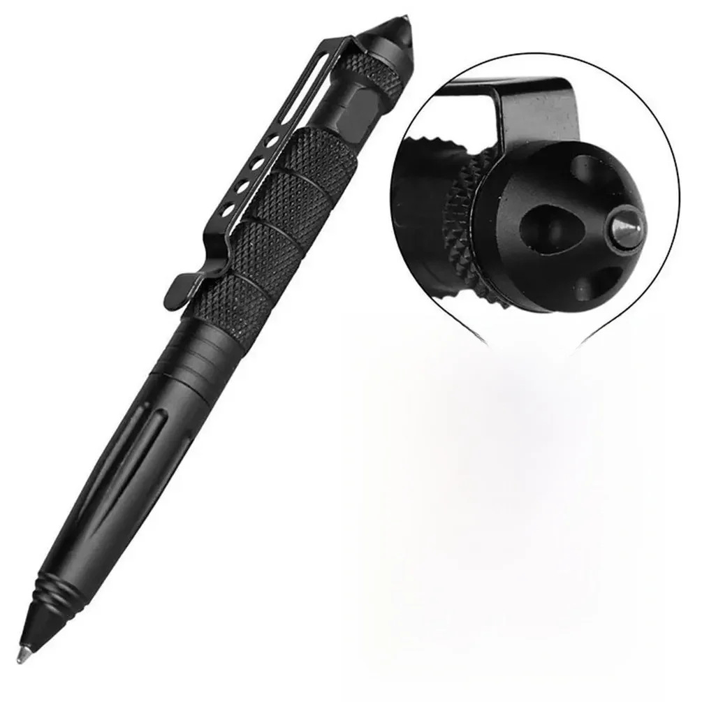 Stylo tactique militaire en métal de haute qualité, stylos à bille de bureau pour étudiants, brise-verre d'urgence, fournitures d'auto-défense EDC