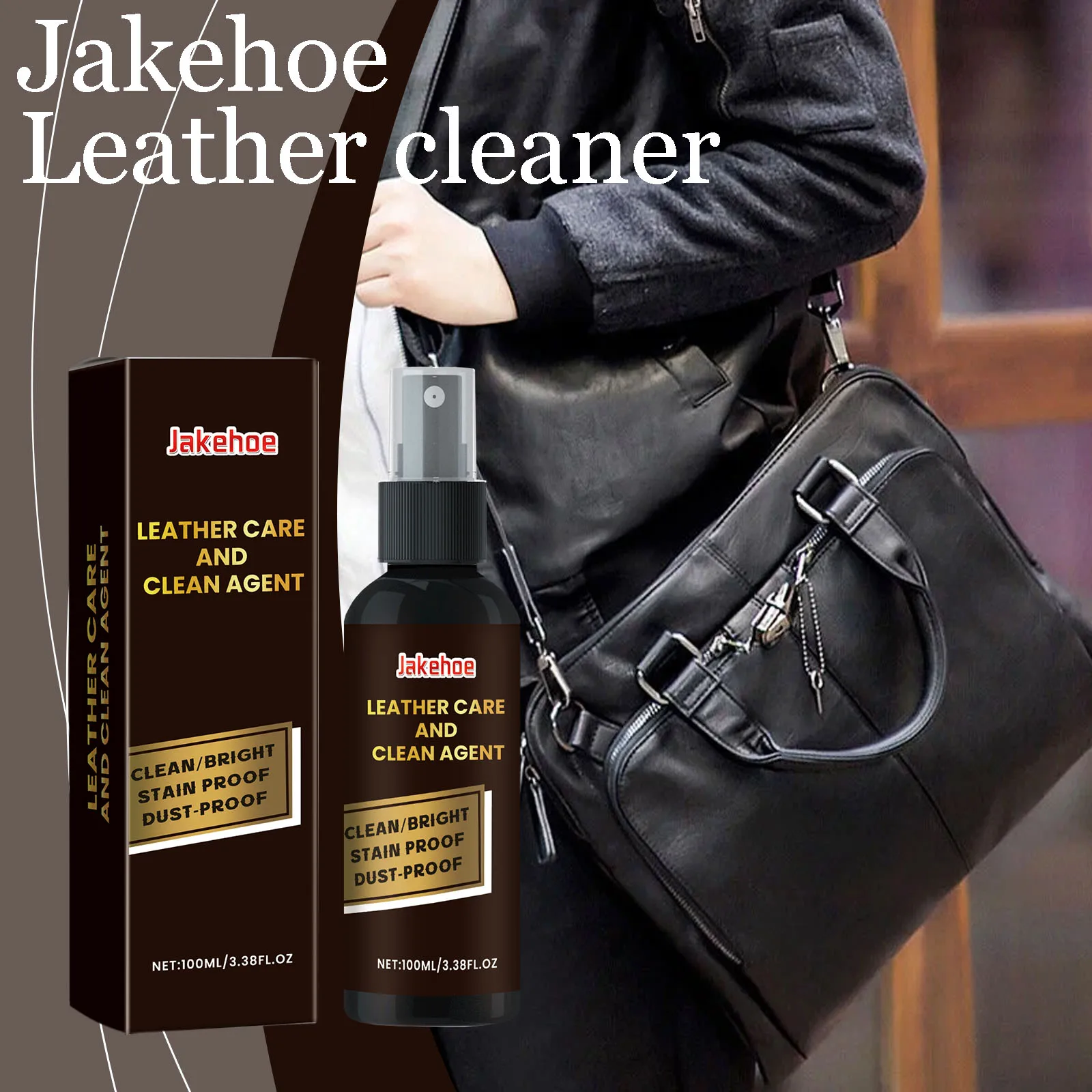 

Очиститель для ухода за кожей Jakehoe, удаление стойких пятен, очистка пятен, удерживающий восстанавливающий оригинальный цвет, пылезащитный очиститель кожи