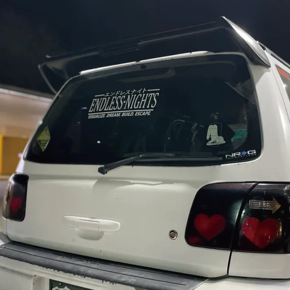 Stiker Mobil Tak Berujung Malam JDM Drift Stance Anime Motivation Dream Build Escape After The File Glass Dekorasi Vinyl Decals