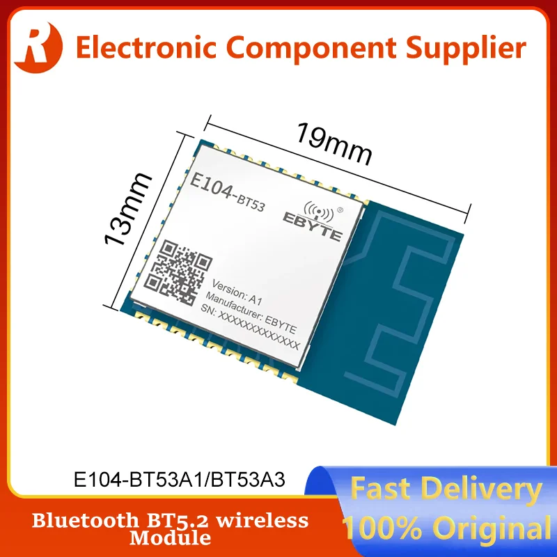 EFR32 BG22 Bluetooth BT5.2 Wireless 2.4GHz 6dbm Module Transceiver And Receiver E104-BT53A1/ BT53A3 Small Low Power Consumption