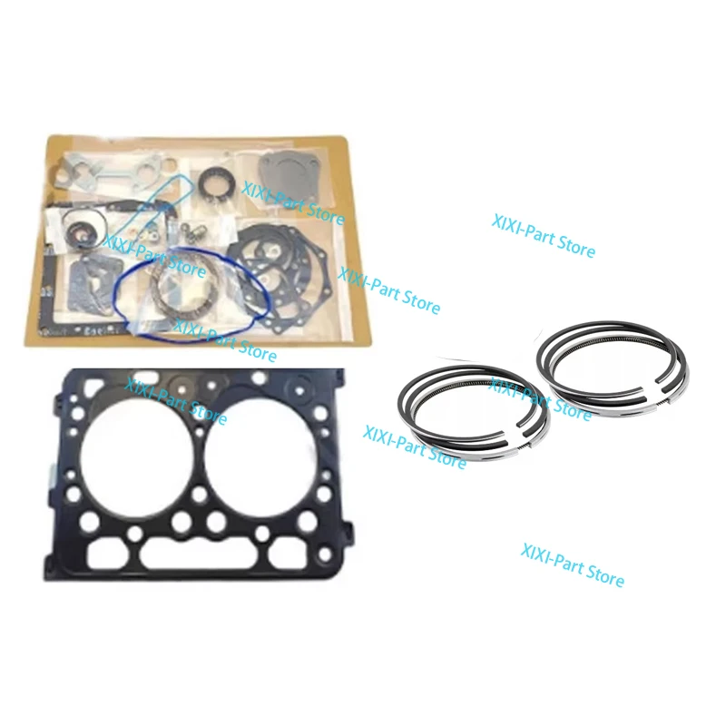 

For Kubota Z602 Full Gasket Kit Set Piston Ring 72*1.5HK+1.5+2mm Engine Cylinder Head Gasket Overhaul Rebuild Kit