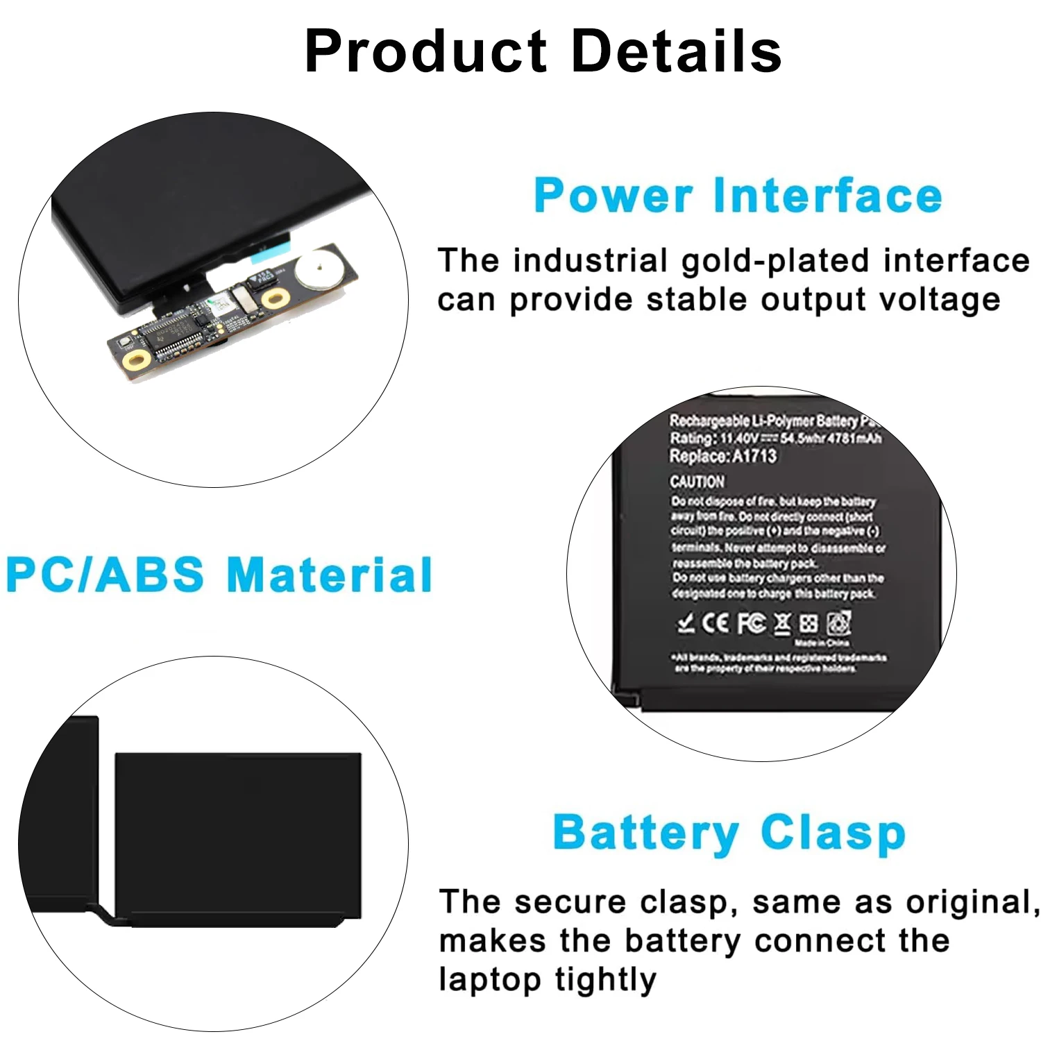 بطارية كمبيوتر محمول جديدة A1713 A2171 لأجهزة ماك بوك برو 13 "A1708 A2159 A2289 A2338 L42 XT2 كمبيوتر 4781mAh