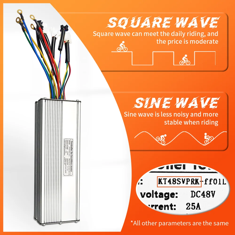 Ebike KT 50A Controller 48V/60V/72V/90V Voltage  Ebike Brushless 50A 1500W 3000W  Sinewave Controller Conversion Kit Accessories