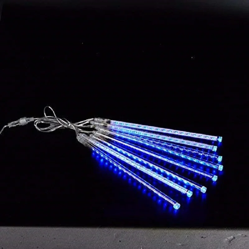 Diodo emissor de luz luces, lluvia de meteoro, navidad lluvia de luces (azul)