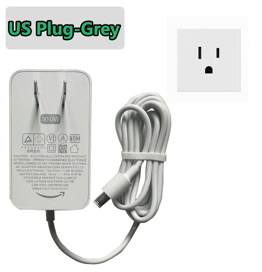 30W Power Adapter for Echo Show 21 Echo Show 15 Echo Show 8 Echo