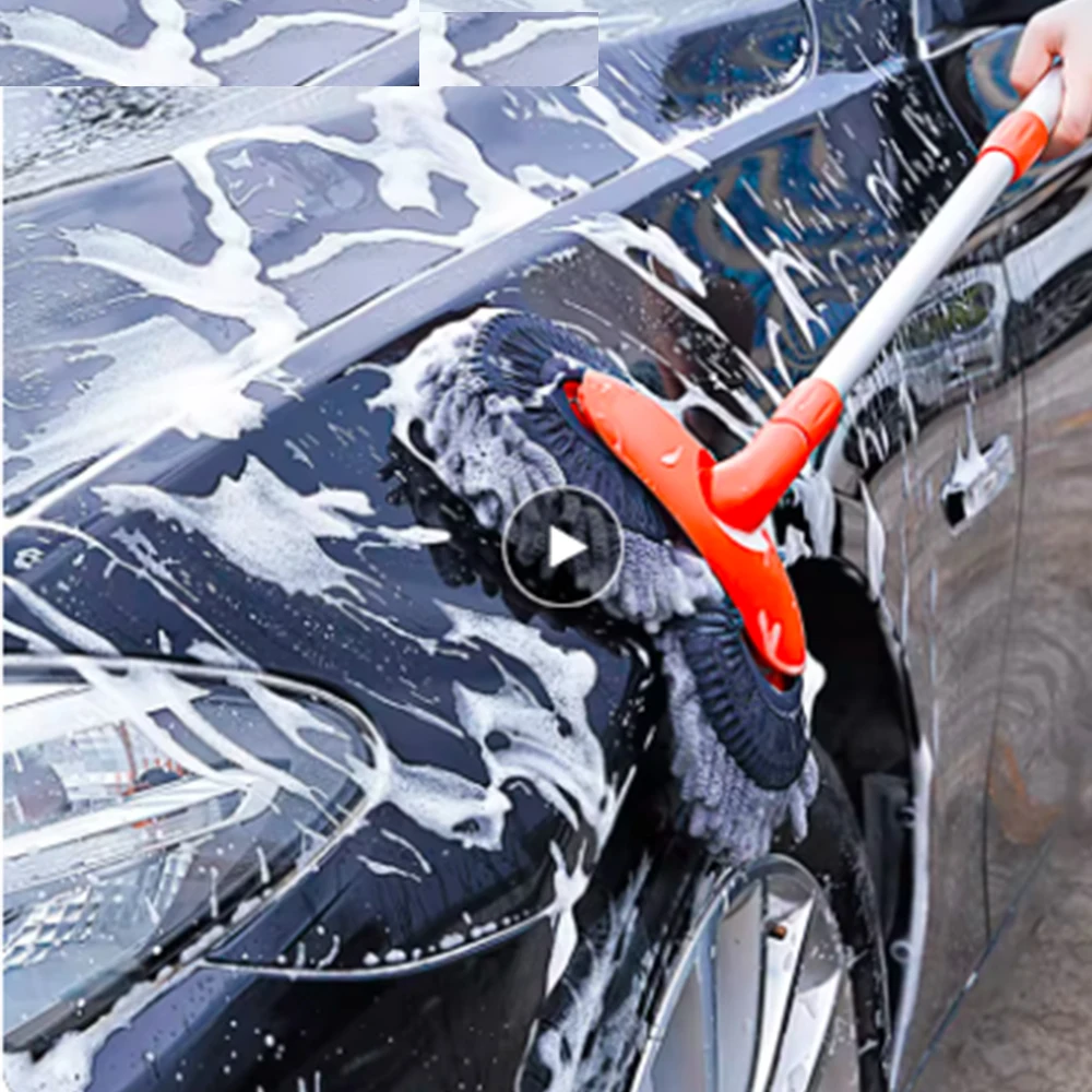 

Щетка двойного назначения для автомойки, телескопическая вращающаяся швабра, очистка и обслуживание крыши и окон, аксессуары для автомойки