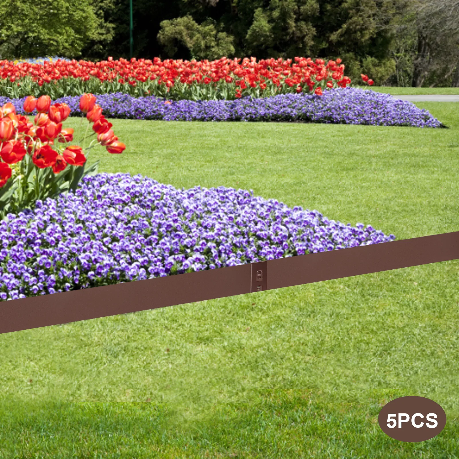 

Длина 16,25 футов, стальная окантовка газона, 5 шт. металлическая окантовка для ландшафта, бордюр для сада 3 x 39 дюймов, гибкая стальная окантовка для ландшафта