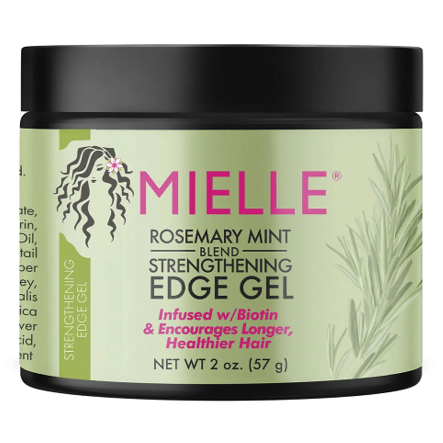 3Pack Deal Mielle Rosemary Mint Strengthening Edge Hair Gel 2oz/ 57g - Strong Hold, Nourishes Edges, Adds Natural Shine