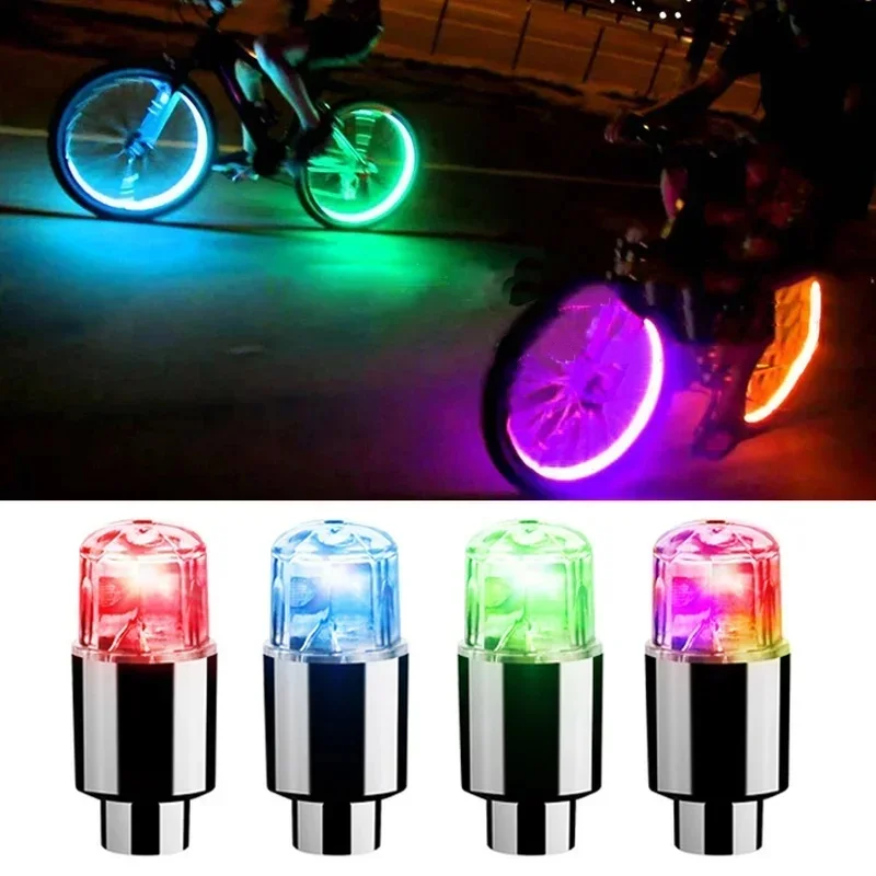 AliExpress NONE 2/8pcs Tire Valves Cap LED Lights Universal Car Motorcycle Bicycle Tyre Hub Motion Sensor Glowing Bulbs Cycling Lamp Accessories