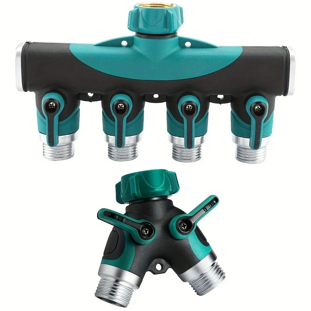3/4 "4 Manier 2 Weg Slang Connector Splitter Tuin Water Splitter Kraan Adapter Slang Afsluiter voor Huis tuin - afbeelding 2