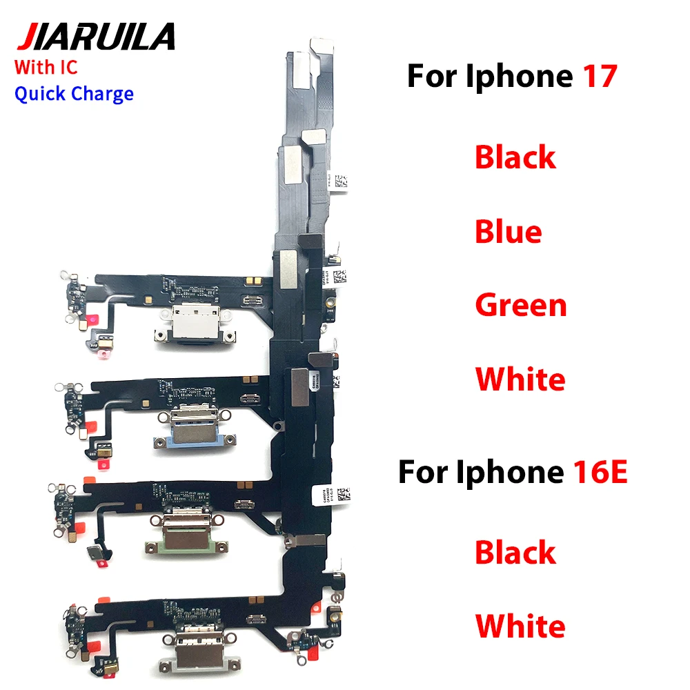5 PCS For Iphone 17/16 E USB Charger Charging Dock Port Connector Flex Cable