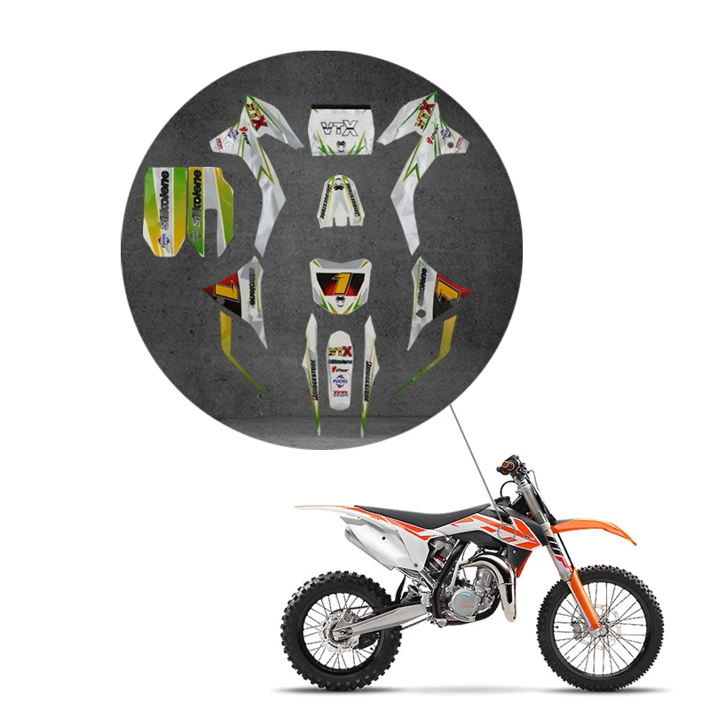 

LINGQI Racing 3M Vinyl Graphics Kit Decals Stickers Compatible with KT SX85 SX 85 2002-2008 Dirt Bike