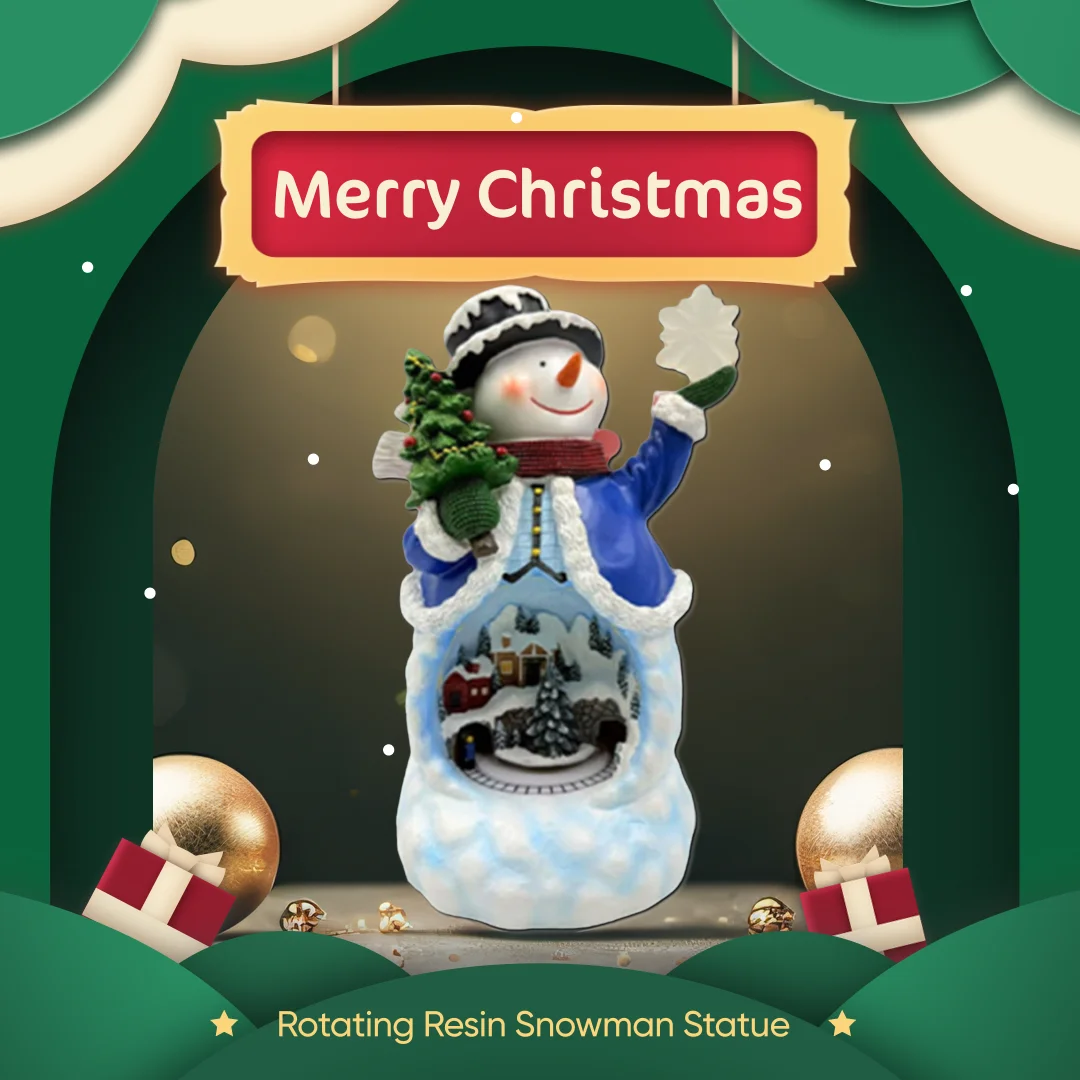 

Фигурка снеговика с подсветкой Рождественская деревня Светодиодные фонари и праздничная музыка для настольной домашней рождественской праздничной коллекции