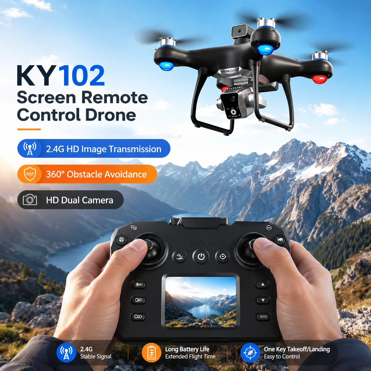 Drone Ky102 Rc - Бесщеточный дрон ZNLYRION KY102 с пультом
