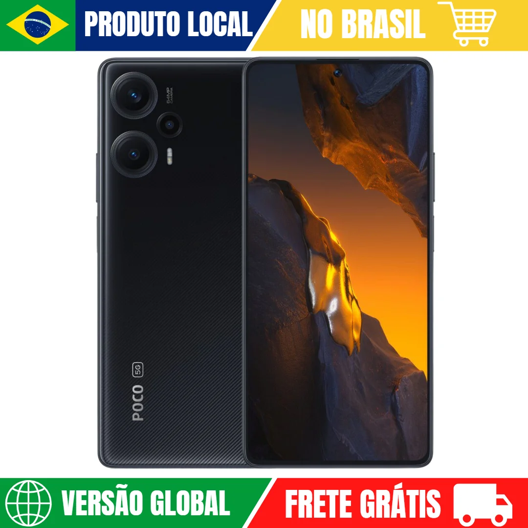 Xiaomi Poco F5 256GB Black 12GB RAM Versão Global