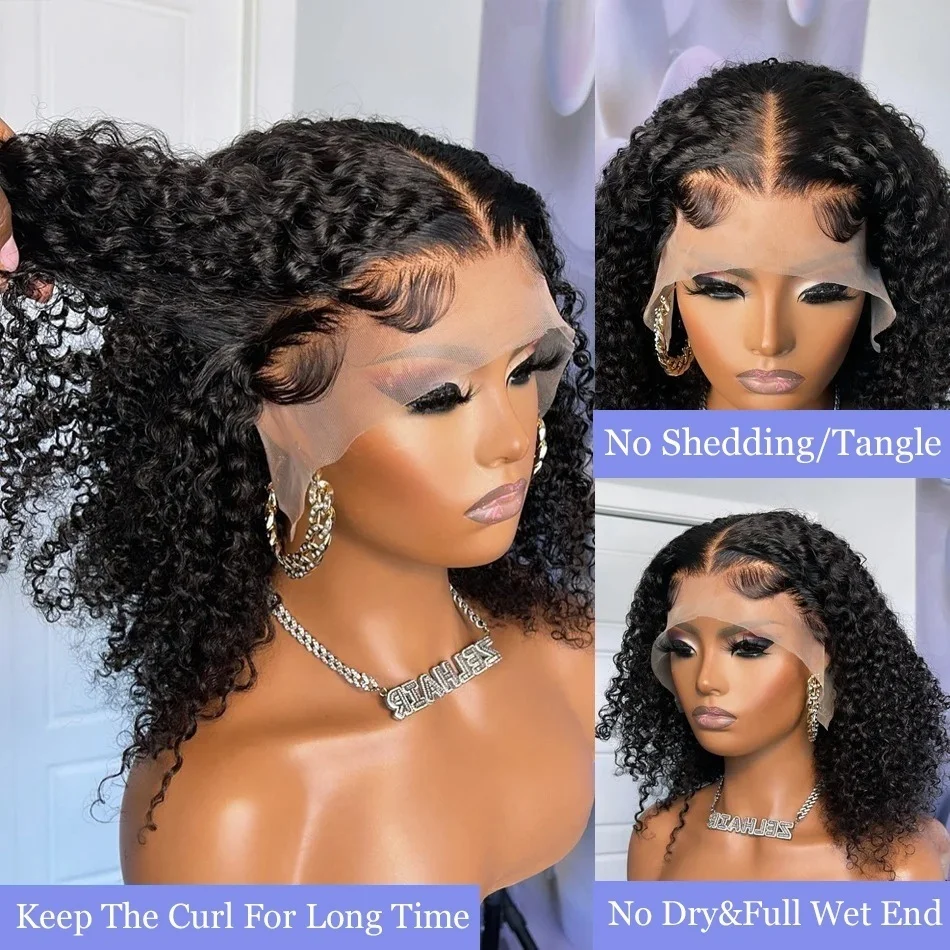 

Deep Wave Bob Wig Human Hair 13x4 HD Curly Bob Lace Front Wigs Human Hair