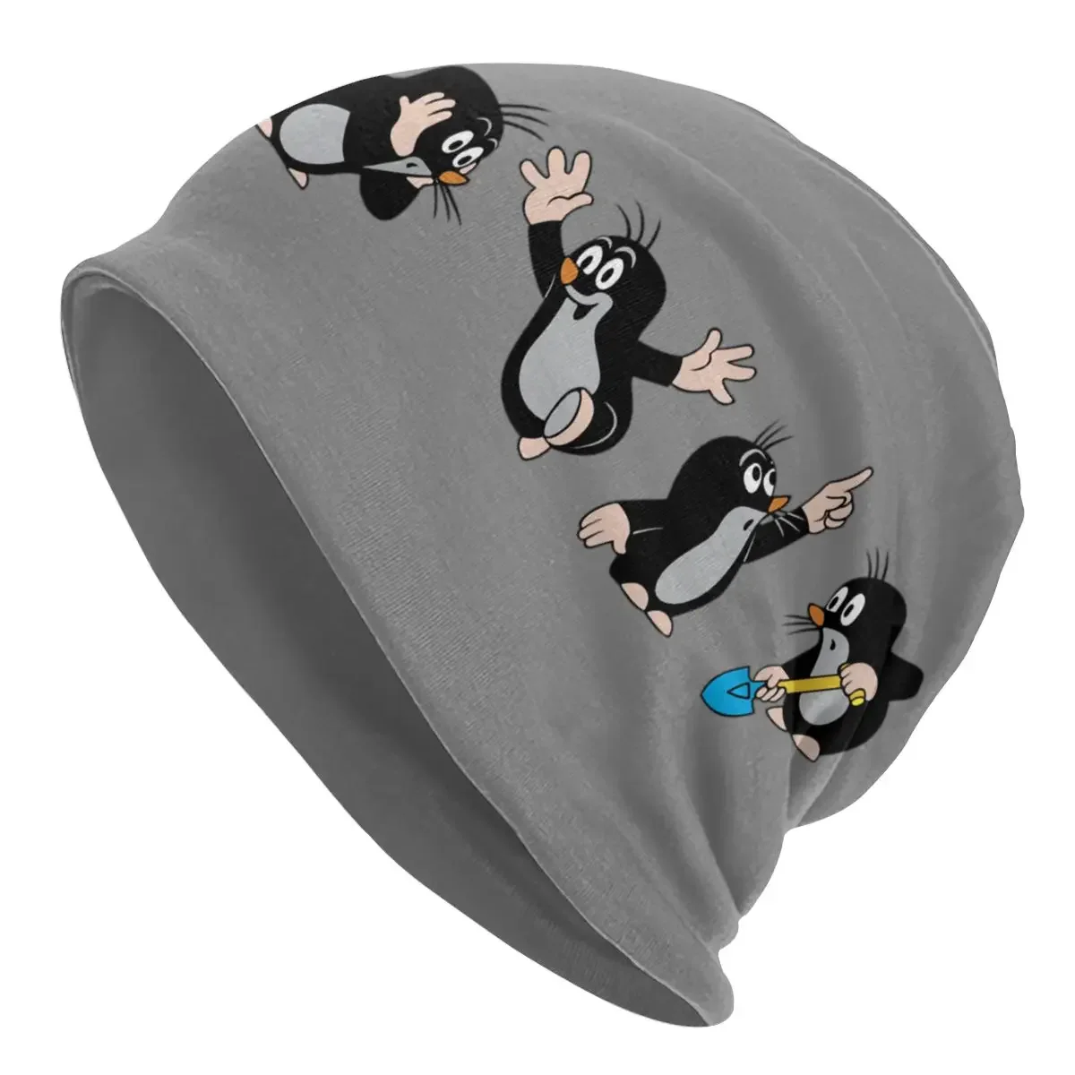 AliExpress Cute Krtek The Mole Autumn Female Thin Beanies Double Used Cycling Bonnet Hats