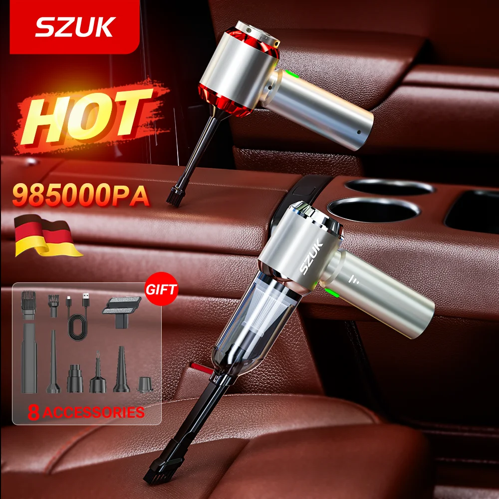 

SZUK NEW C012MAX High Pressure Car Vacuum Cleaner Portable Handheld Powerful Mini Cordless Car Vacuum Cleaner Cleaning Machine
