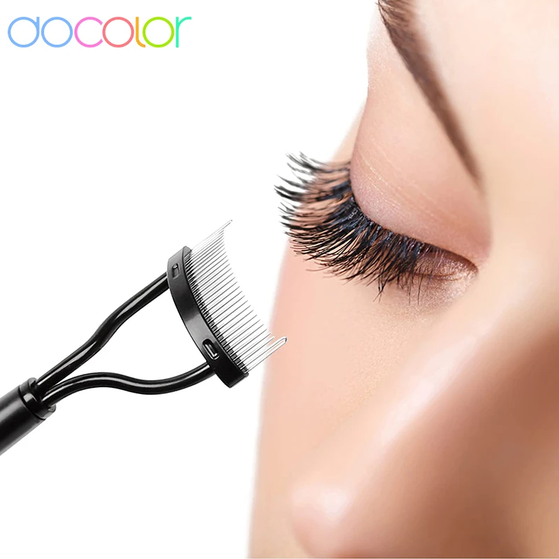 Docolor Eyelash Comb Curler Makeup Lash Separator Mascara Applicator Beauty Cosmetic Tool Eyewrinkles Metal Curl Accessories