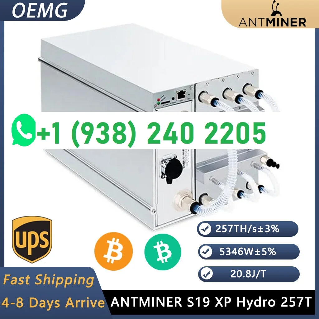 Bitmain Antminer S19 XP+ Hyd 279T 5301W Bitcoin Miner Hydro Cooling