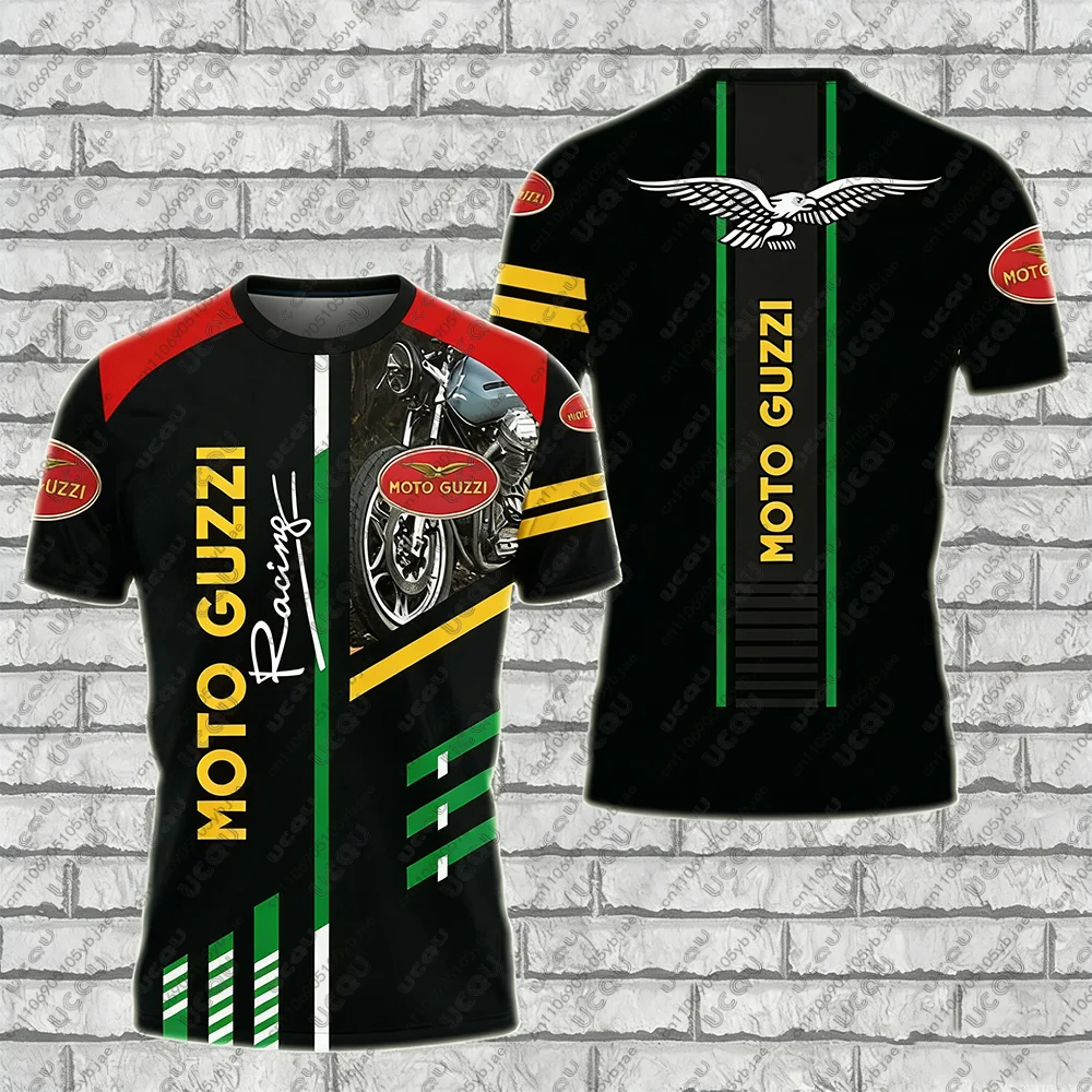 

Men Boy Casual Sports Tee Top Racing Unisex Motorcycle Moto Guzzi Italia Breathable Quick-Drying Couple T Shirt Sweatshirt 2026