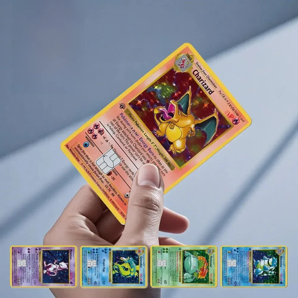 2026 Neue Charizard Blastoise Bulbasaur Eevee Metwo Aufkleber-Folie Skin-Cover für Kredit- und Debitkarten