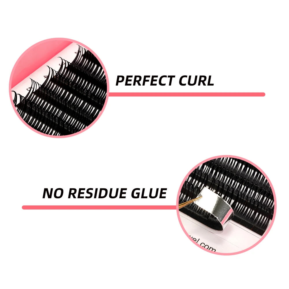 Quewel Manga Lashes Spikes Lash Extension C/D Wet Effect Eyelashes 0.07mm False Eyelashes Cosplay Fully Natural Look Eyelashes