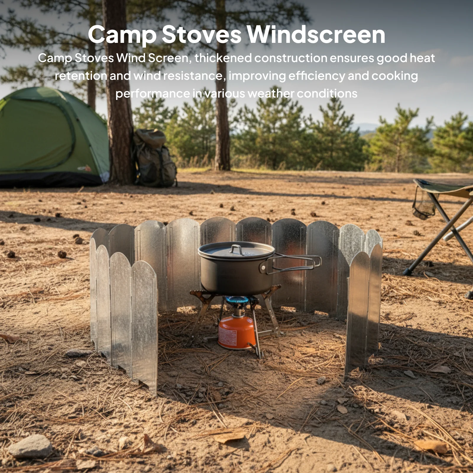 Camping Cooking Windscreen - Складной ветрозащитный экран для походной плиты,