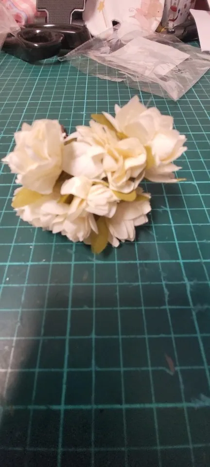 6Pcs 11Cm Artificial Flowers Silk Mini Carnation Wedding Handicraft Wreath Accessories Christmas Diy Home Decortion Scrapbooking photo review