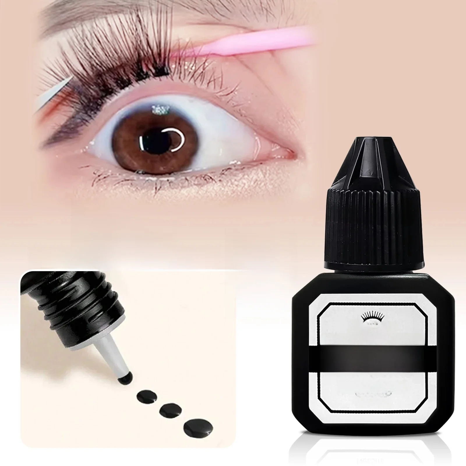 DIY Klej do rzęs do użytku z otwartymi oczami 5 ml Trwałość 7-10 dni Wodoodporny i nie drażniący — zdjęcie 2