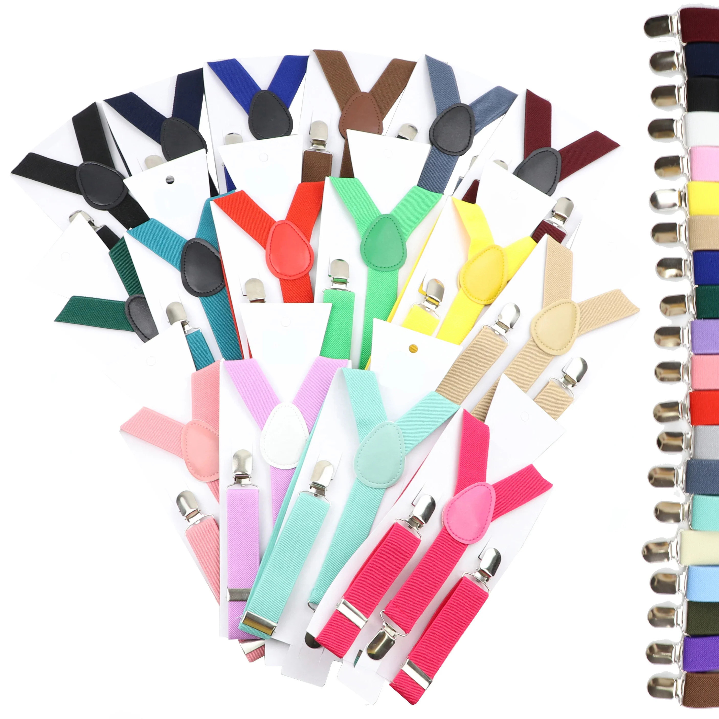 Bretelles élastiques en cuir colorées pour enfants, bretelles réglables jaune bleu rose pour costume de fête, jupe, accessoires cadeau