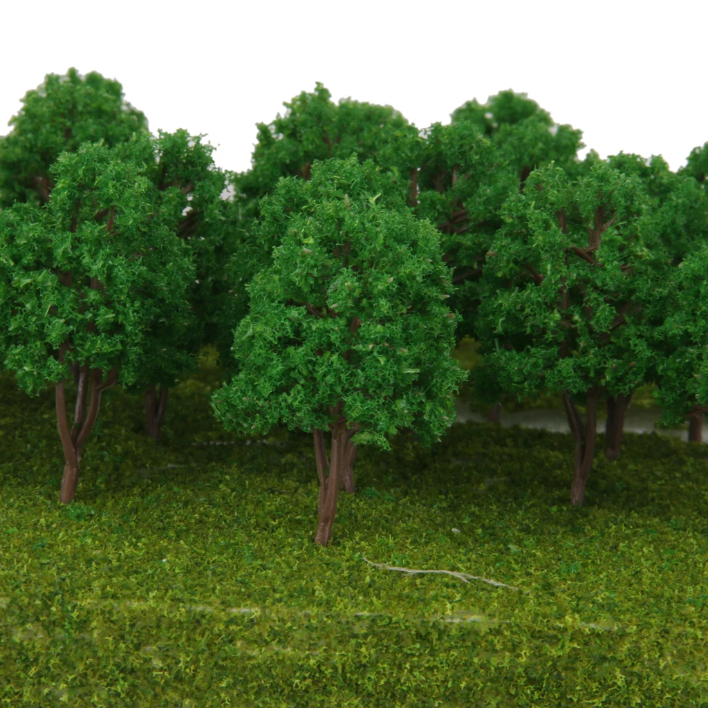 Árboles decorativos para maqueta de tren – Verde oscuro 7,5 cm - imagen 2