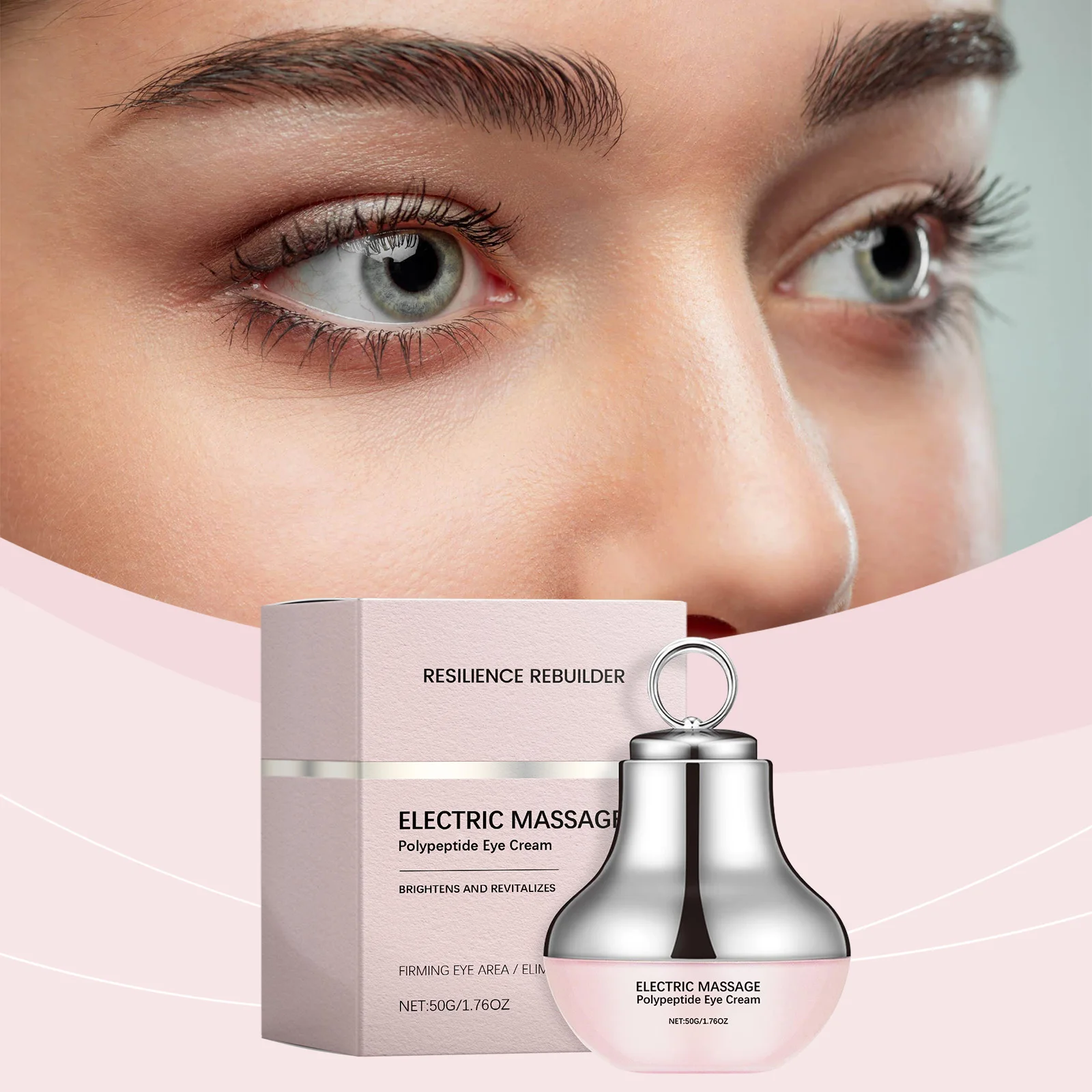 

Electric Eye Cream Diminish Fine Lines Crow'S Feet Define Contour Relieve Fatigue Plump Anti-Wrinkle Vibration Massager Cream