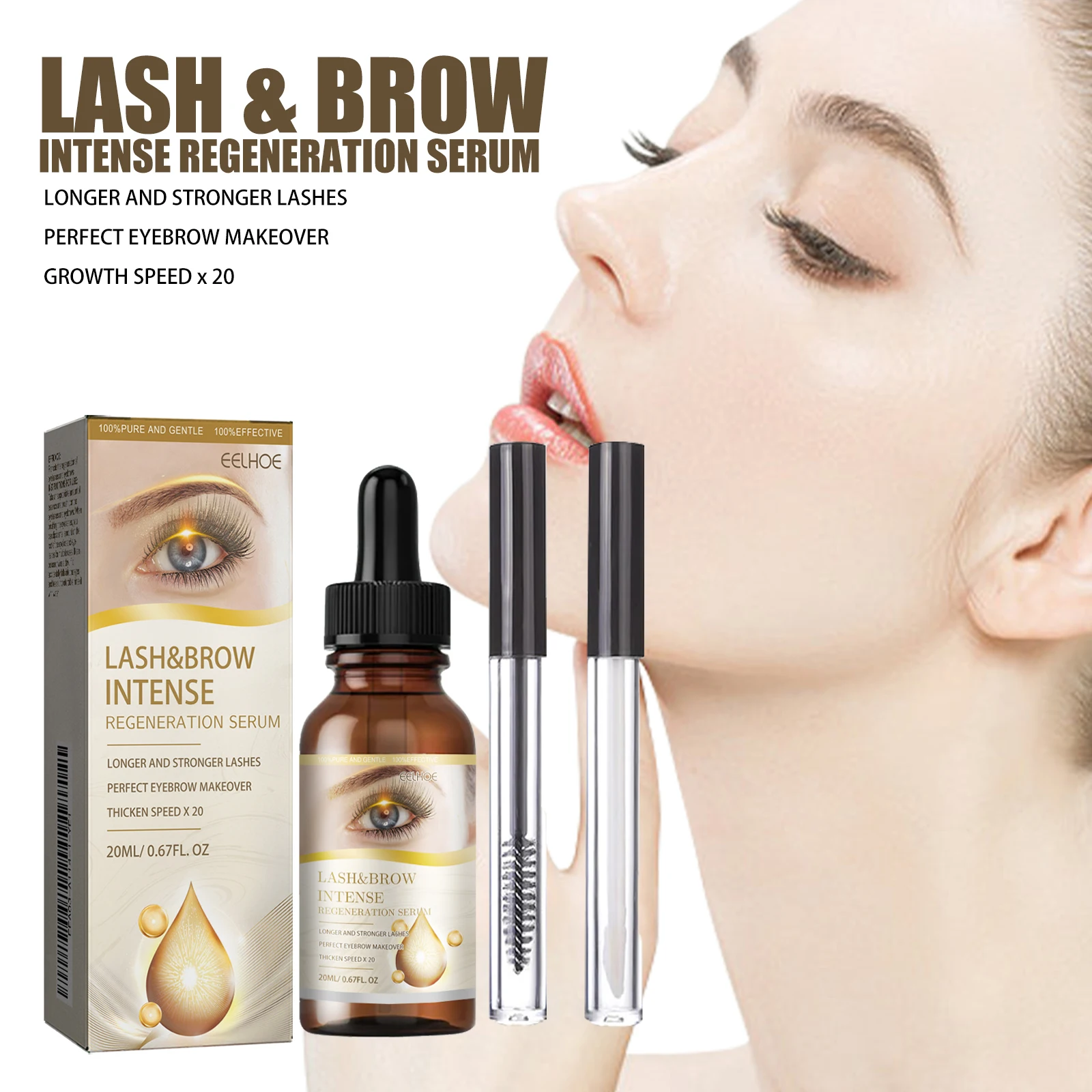 Wimperverhogend Serum Snelle Groei Langer En Sterkere Wimpers Perfecte Wenkbrauw Make-Over Lash & Wenkbrauw Intense Regeneratie Serum