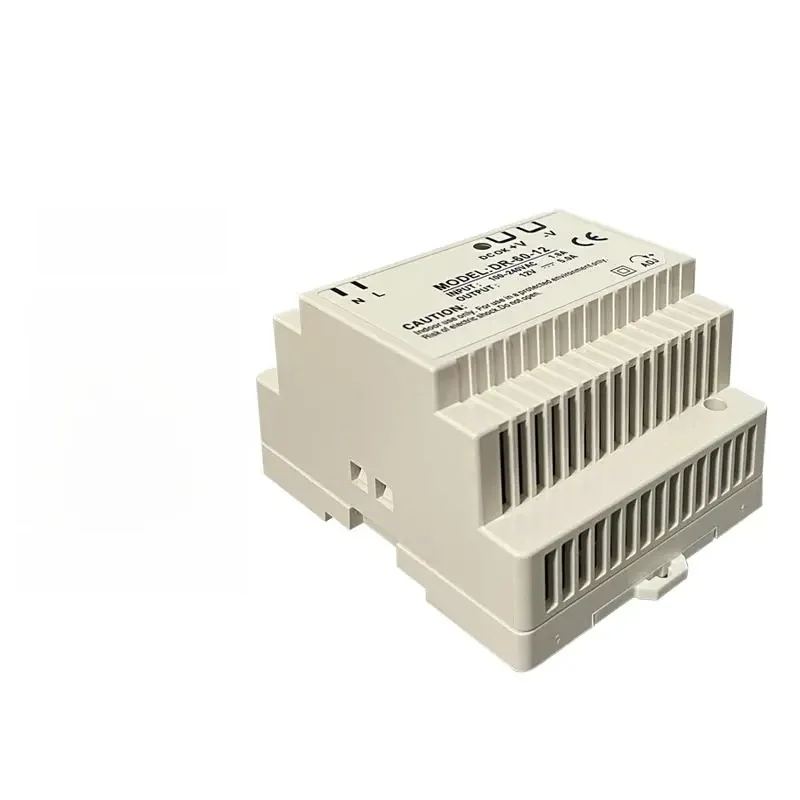 60W 5V 12V 15V 24V napięcie wyjściowe seria DR-60 typ szyny Din mała objętość transformator zasilający impulsowy — zdjęcie 2
