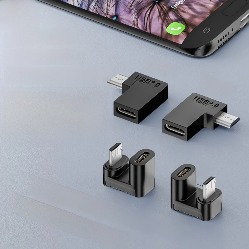 Adaptateur USB 2.0 femelle à micro mâle de type C, interface de microphone à 480Mbps, transmission de données, 10W, charge rapide