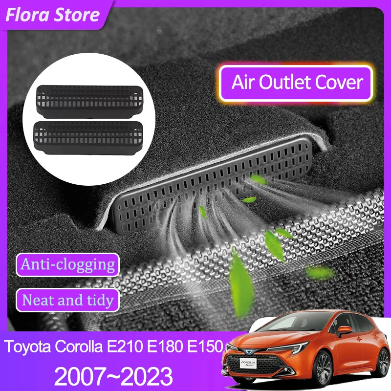 For Toyota Corolla E210 E180 E150 2007~2023 Air Outlet Cover Car Under Rear Seat Vent Conditioner Ventilation Exhaust Accessorie