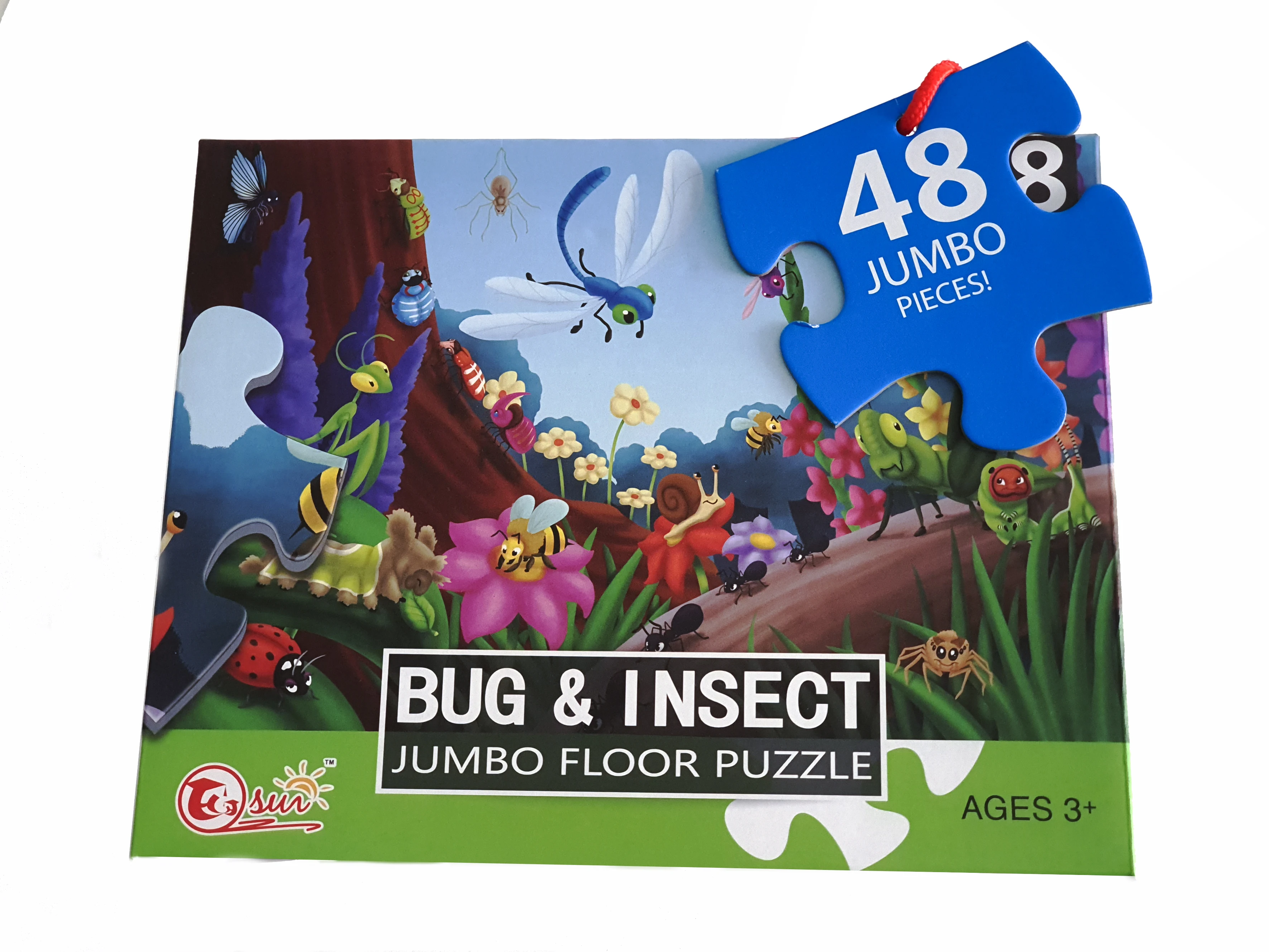 48-piece puzzle toys for children: bugs and insects visual memory logic thinking