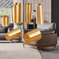 Tapa de punta para patas de muebles cónicas de latón para mesa de silla de mediados de siglo
