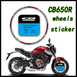 CB650R Motorcycle Sticker Accessories Wheel Stripes Rim Hub Reflective Decals For HONDA CB 650 R RED BLUE Yellow White