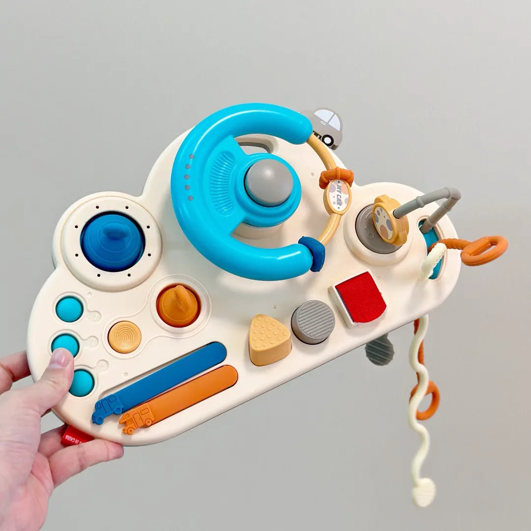 Baby Toy Simulation Steering Wheel Toys Montessori Busy Board  Stroller Driving Early Educational Toys Travel Gift for Boy Girl
