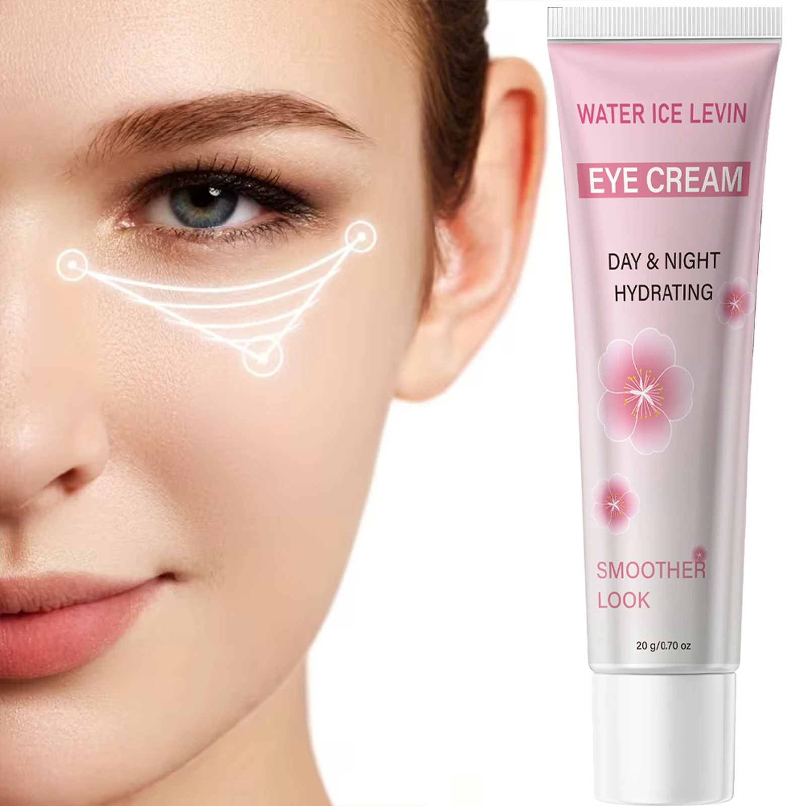 Caffeine Bee Venom Infused Eye Cream 20g All Day Moisturizing Hyaluronic Acid Nourishing Tender Periorbital Skin Care