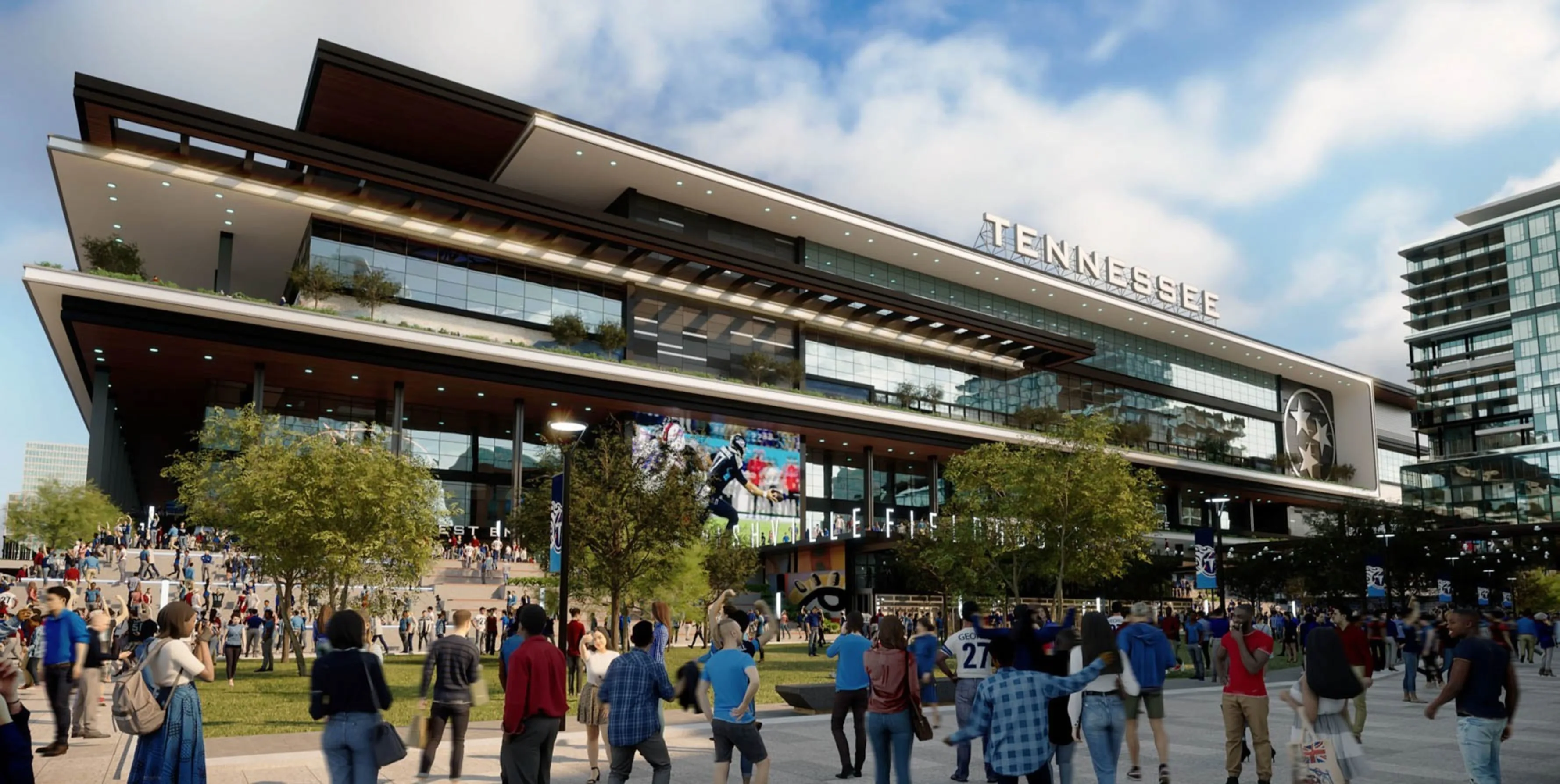 Modèle à l'échelle du stade Nissan imprimé en 3D à la demande, nouveau