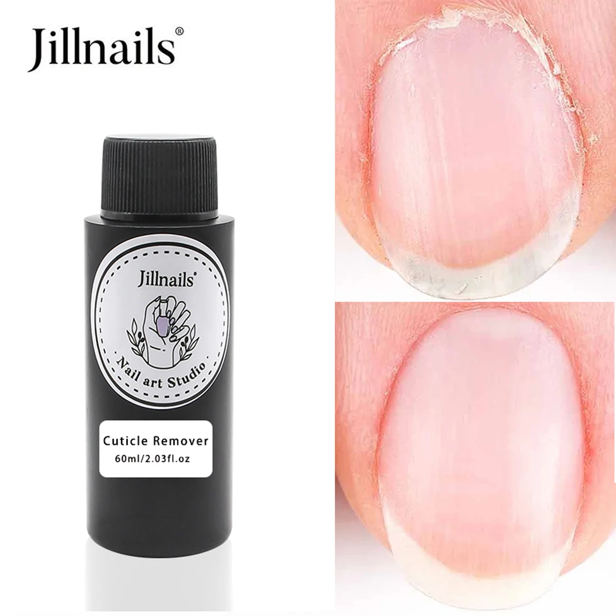 Jillnails น้ำยาปรับผ้านุ่มสำหรับทำความสะอาดหนังกำพร้า60มล. ขวดน้ำยาทาเล็บ