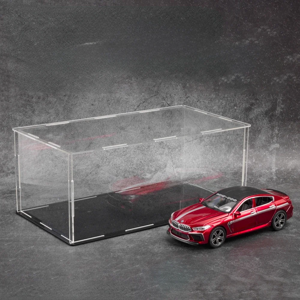 Boîte de rangement de jouets de modèle de voiture en alliage, boîte de rangement transparente en acrylique anti-poussière, boîte d'exposition de jouets de modèle de voiture, étui de cadeaux de