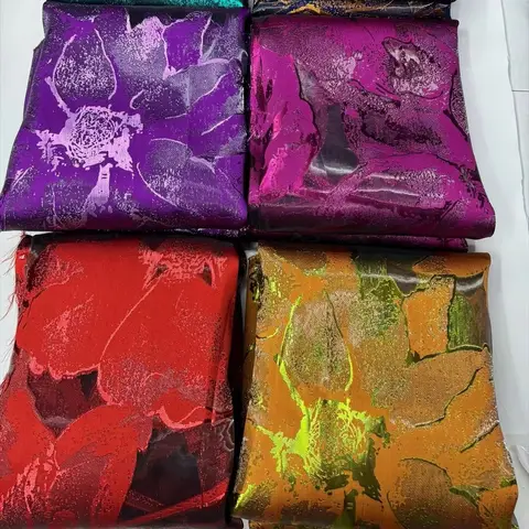 Lace Fabric High Quality 2026 African Jacquard Brocade Damask Fabric Luxury Sewing Fabrics Nigerian For Women Party Dress