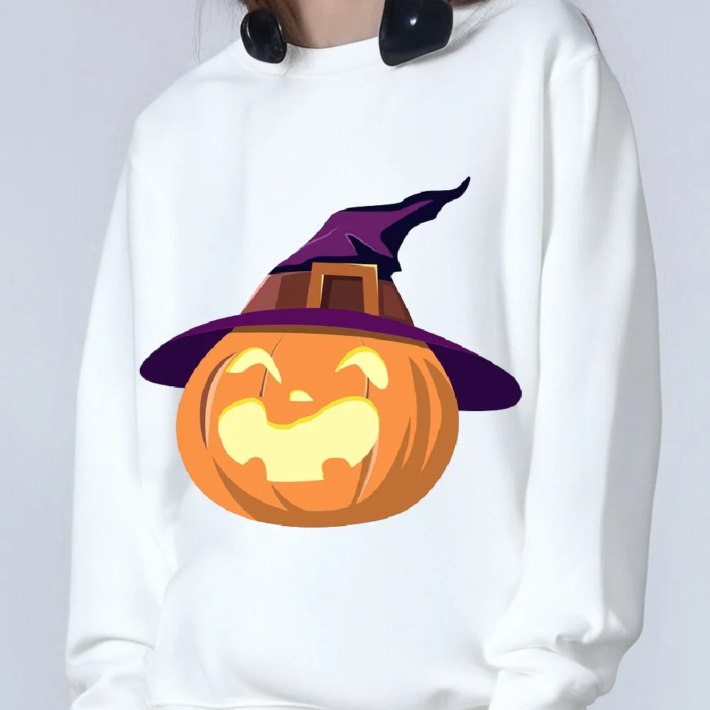 

Универсальные толстовки с рисунком тыквы на Хэллоуин, толстовки Y2K, модный женский свитер, зимний свободный крой, унисекс, одежда оверсайз