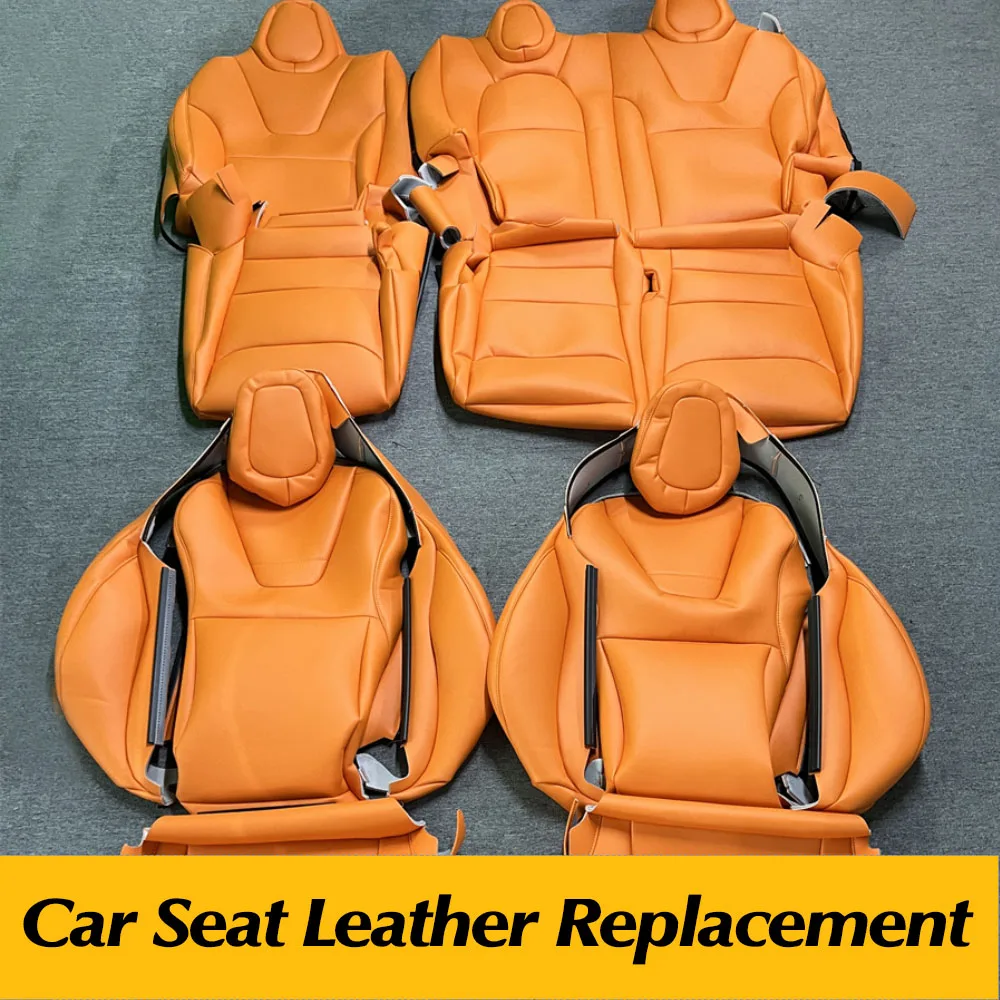 Specialized seat leather Front and Rear Seat Leather Replacement  Durable full set Interior Accessories