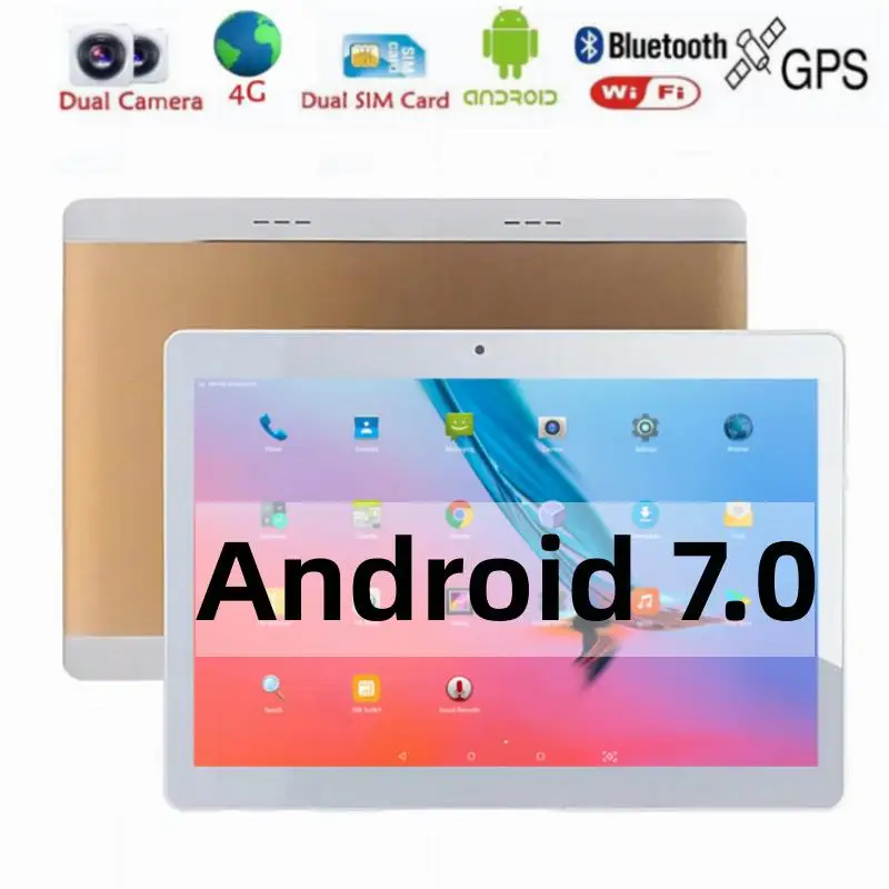 Hot Sales 10.1'' Android 7.0 K109 4G Lte Phone Call Tablet PC Quad Core 2GB RAM 32GB ROM Dual Camera WIFI 1920 x 1200 IPS Screen